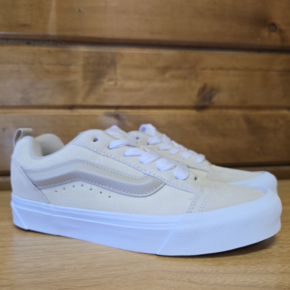 Vans Knu Skool Tri-Tone Block Vintage White/Tan Suede Women's 7 Men's 5.5